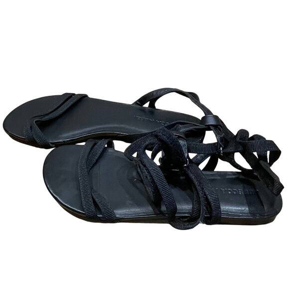 Rebecca Allen The Flat Two Strap Sandal Black Open Toe Women's Size 7.5M NWOB - Picture 5 of 7
